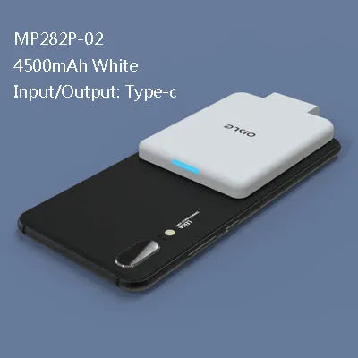 MP282P back clip battery 4500mAh for iPhone Android Type-C in black slim 9mm design