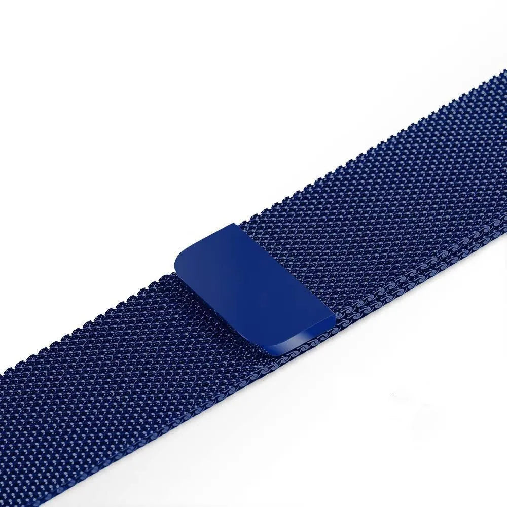 Stainless steel watch strap in silver showing adjustment links and clasp, compatible with 38mm-44mm watches.
