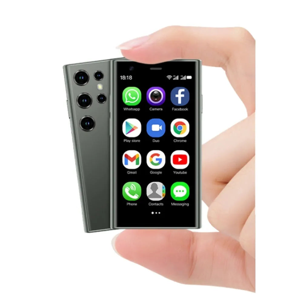 S23PRO XS15 mini smartphone with 30cm screen in black, green or pink purple colours