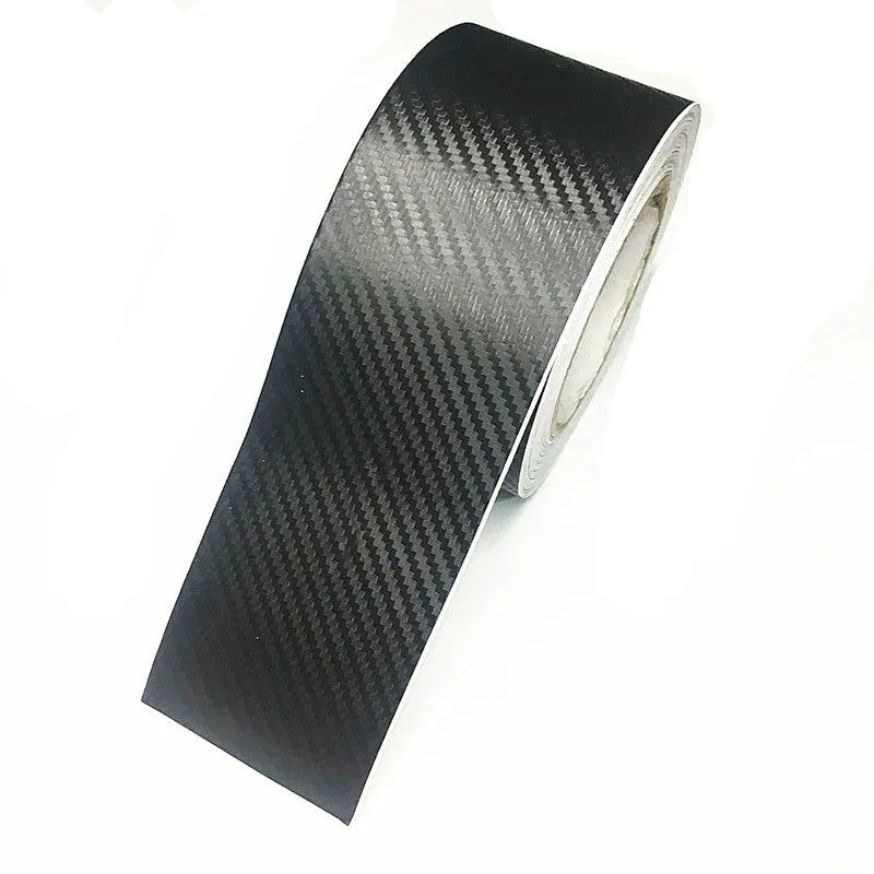 Matte 3D carbon fibre roll bumper sticker for vehicle door sill waterproof protection in various widths