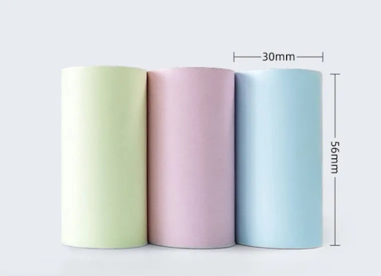 Box of three rolls of 57x30mm thermal paper for student organisers and cash registers