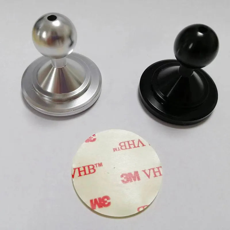 Aluminium alloy instrument panel base plate in silver and black for universal car dashboard mount