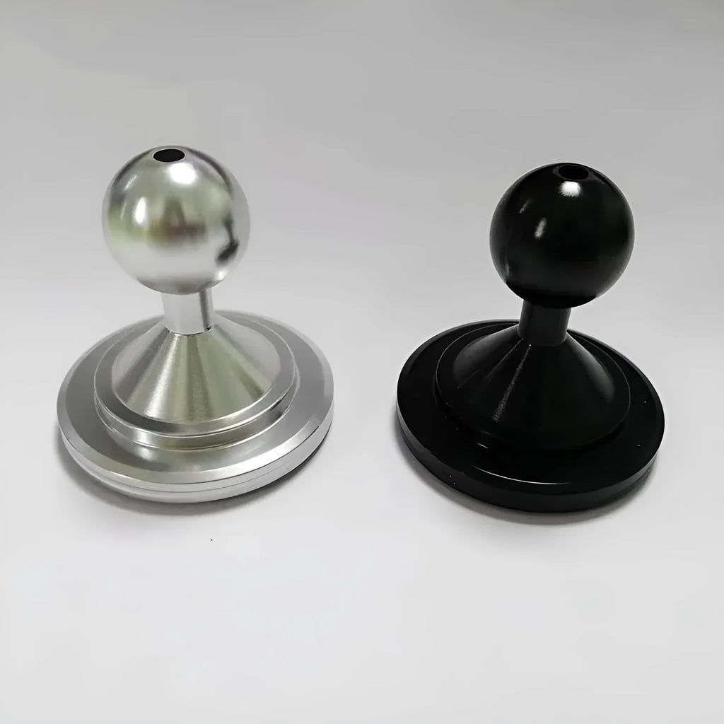 Aluminium alloy instrument panel base plate in silver and black for universal car dashboard mount