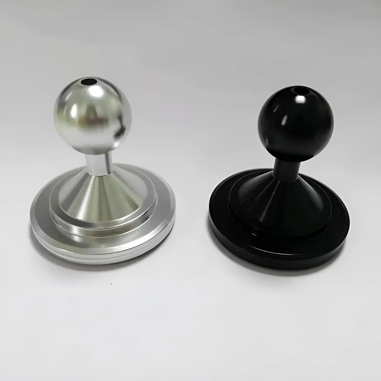 Aluminium alloy instrument panel base plate in silver and black for universal car dashboard mount