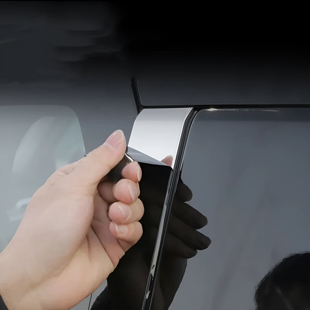 23 Outlander automobile body mask carbon fibre pattern and bright black pillar film sets
