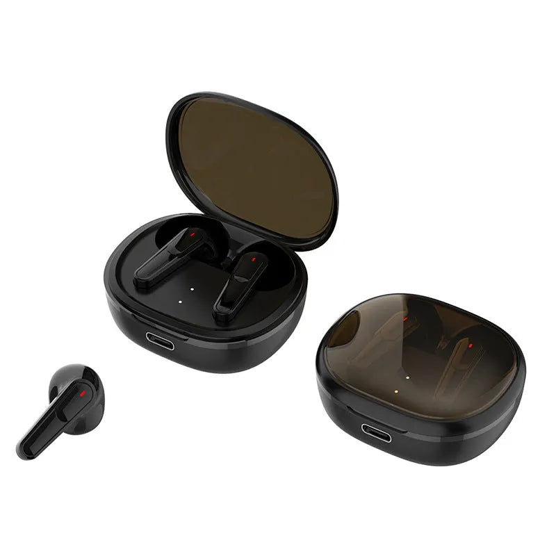 Black PRO30 in-ear Bluetooth earphones with noise reduction and low latency gaming features