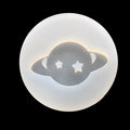 Full mirror planet DIY epoxy mould made of silicone, size 6.5 by 0.9 cm, for resin casting