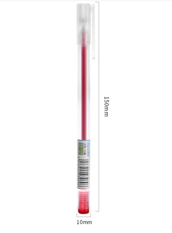 Colour boxed gel pen stationery with 0.5mm fine point plastic shell and assorted ink colours