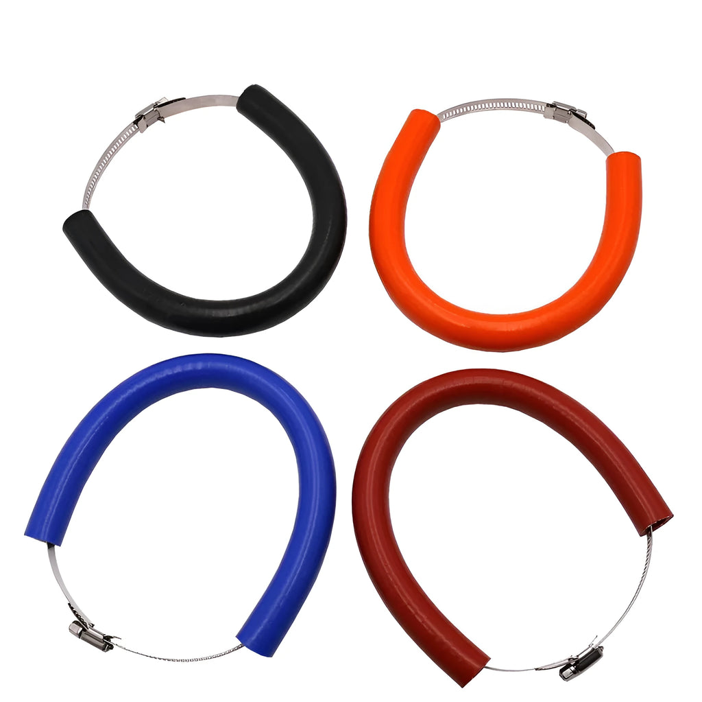Universal motorcycle exhaust pipe gasket anti-drop wring in black, blue, and orange colours