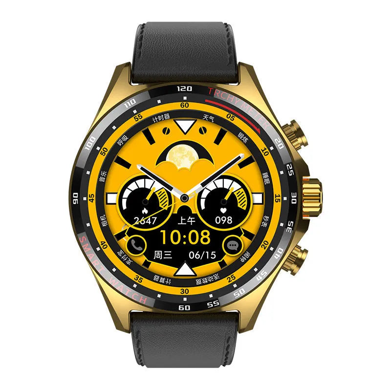 New smart watch with TFT screen and health monitoring features in black, silver, gold colours