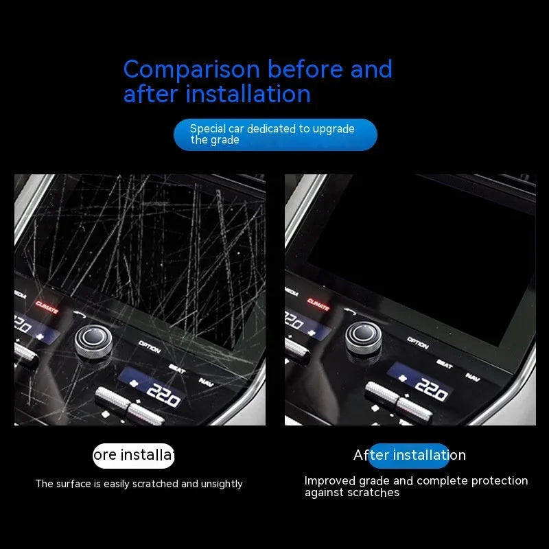 Transparent TPU protective film for BMW 3 Series central console and gear shift area