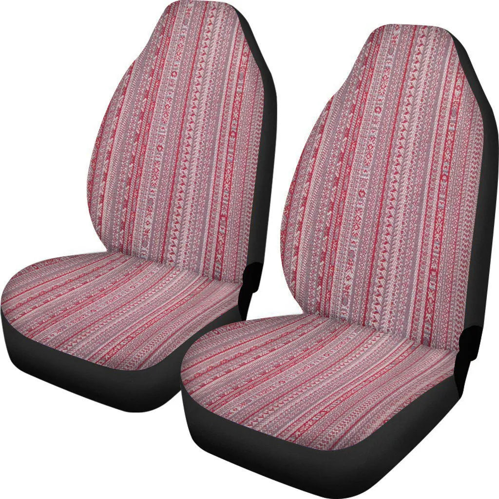 Cow spot leopard print retro style universal car seat covers, two-piece polyester set for front seats.