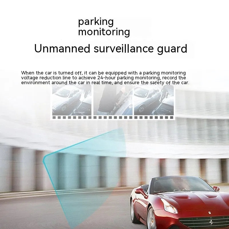 Black dashboard camera with 5-inch screen for vehicle recording and GPS navigation