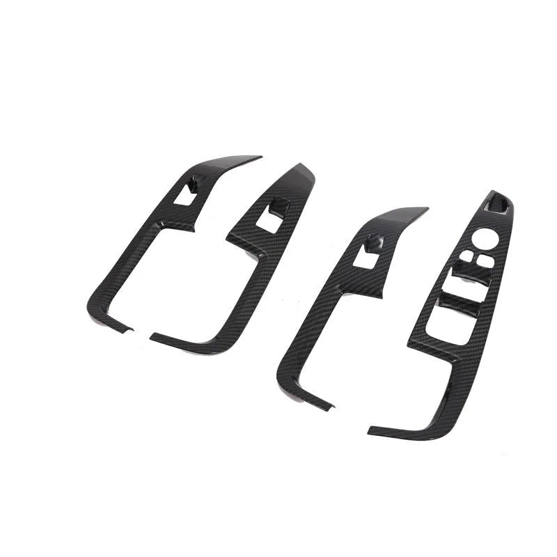 Black ABS plastic cup holder trim for 2019 BMW X5 centre console interior decoration