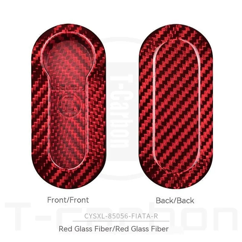 Automobile carbon fiber key shell replacement cover in three colour options black red and silver black