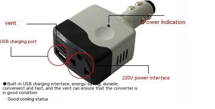 011C model car cigarette lighter to USB power supply transformer for mobile device charging
