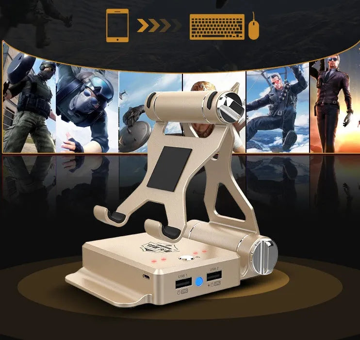 GameSir-X1 Eat Chicken Throne Bluetooth keyboard mouse mobile game controller for iPhone and Android, gold colour