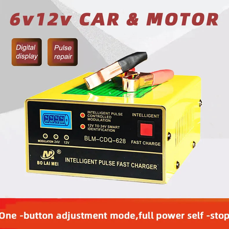 BT-168 automobile battery charger 12V24V for lead acid batteries with American standard plug