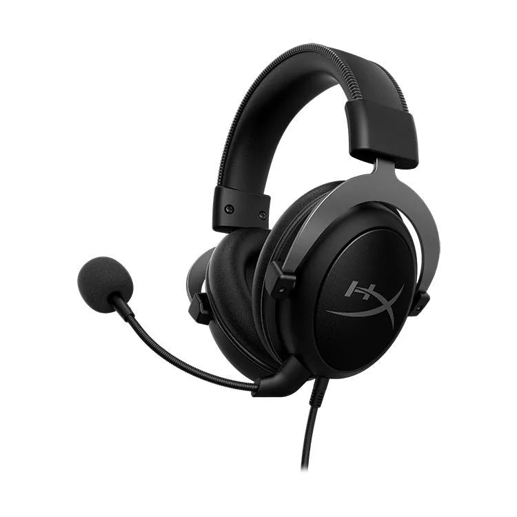 Head-mounted wired e-sports gaming headphone in Hurricane 2 black red with 53mm speaker driver and detachable microphone