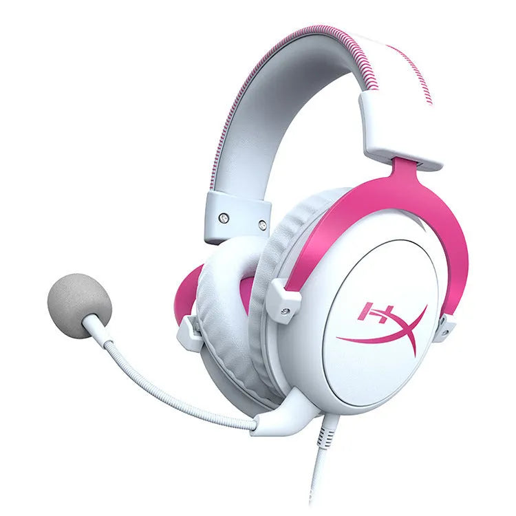 Head-mounted wired e-sports gaming headphone in Hurricane 2 black red with 53mm speaker driver and detachable microphone