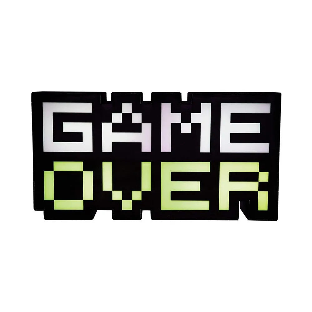 Game Over LED atmosphere light with PVC shade and USB connector in photo colour