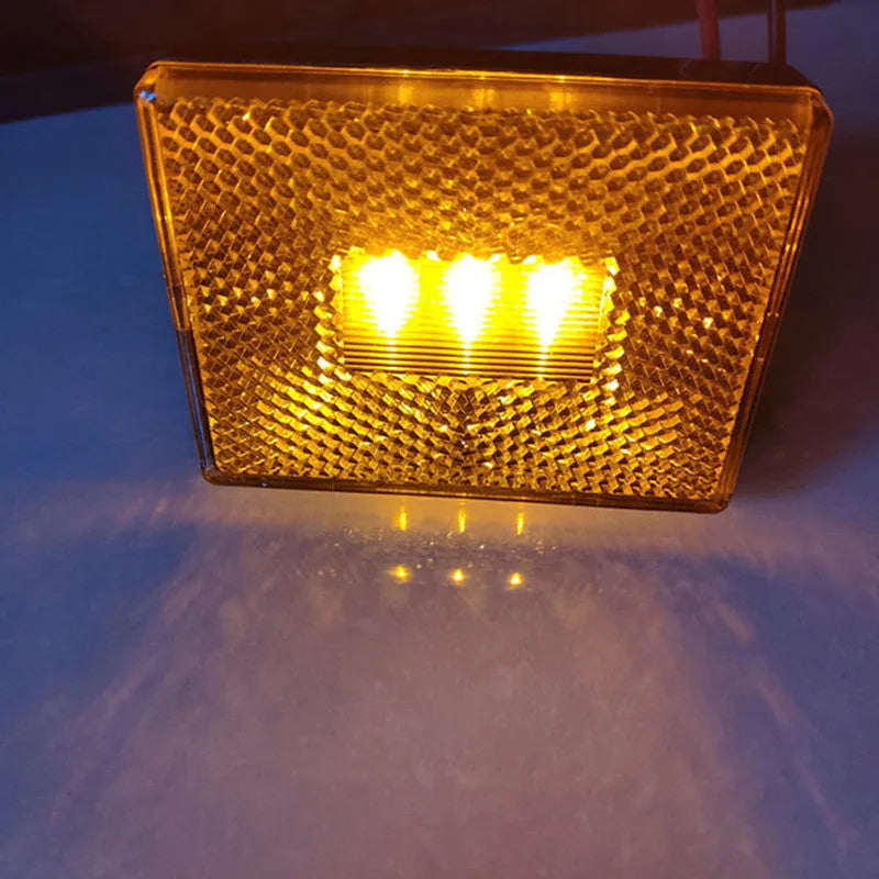 Red and yellow LED trailer side clearance light with 19cm wire