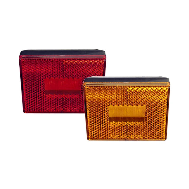 Red and yellow LED trailer side clearance light with 19cm wire