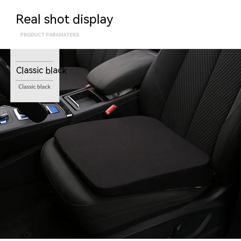 Black car heightening thick butt cushion 42x39x6cm simple style for seats