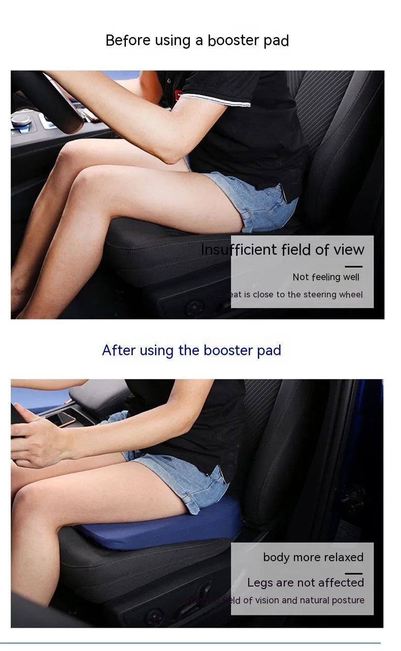 Black car heightening thick butt cushion 42x39x6cm simple style for seats