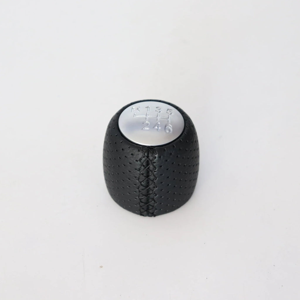 Sewn wrapped perforated style shift handball gear for Alpha vehicle PU material black line