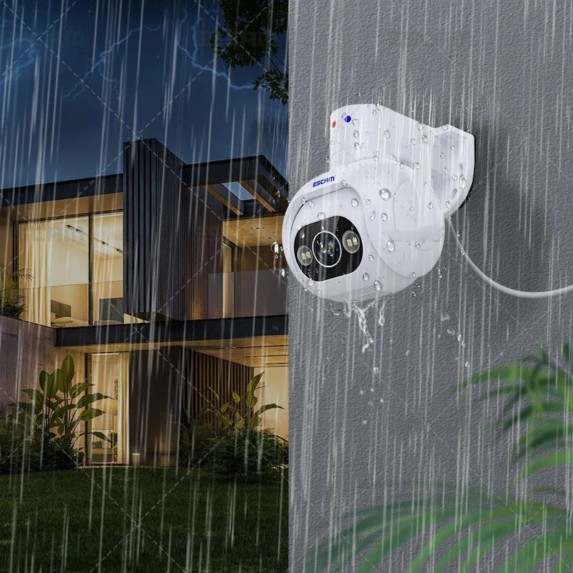Smart colour night vision security camera with wall mount bracket and power adapter