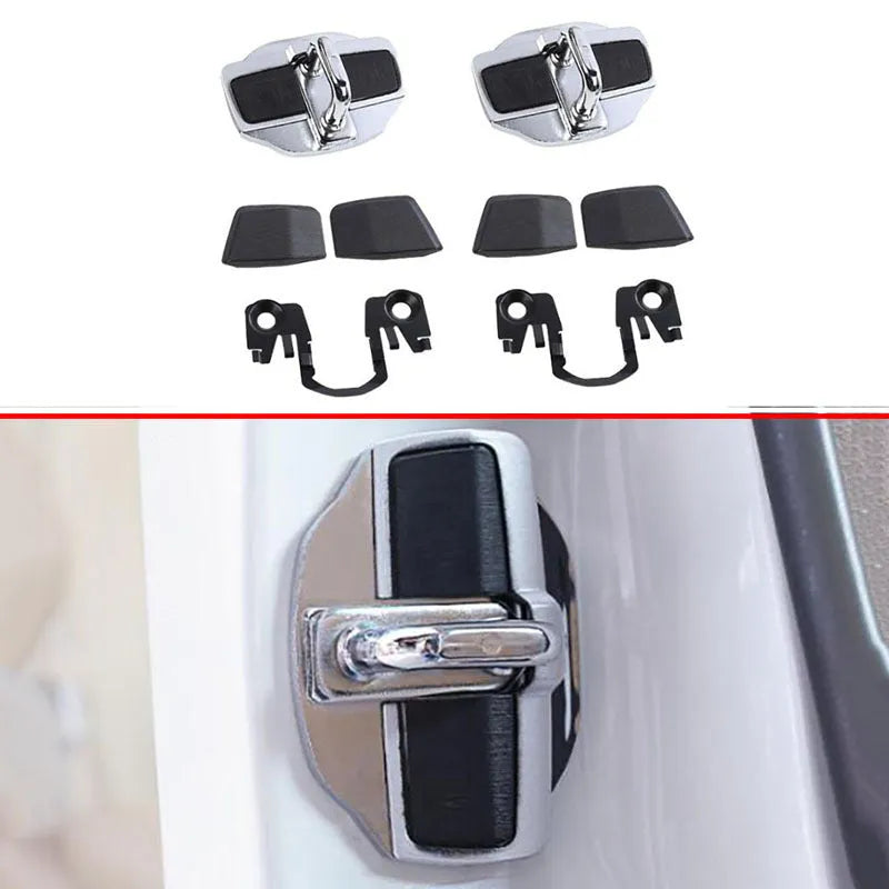 Silver TRD car door lock buffer cushion for Toyota 23 Prius, 1 pack, anti-abnormal sound cover