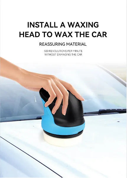 Electric ice scraper car waxing polisher snow shovel plastic 118x135x124mm blue red three-in-one car maintenance tool