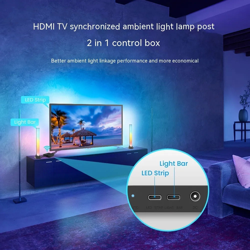 Home Fashion Graffiti Smart LED Light Strip for TV background intelligent control waterproof plastic 2.8m