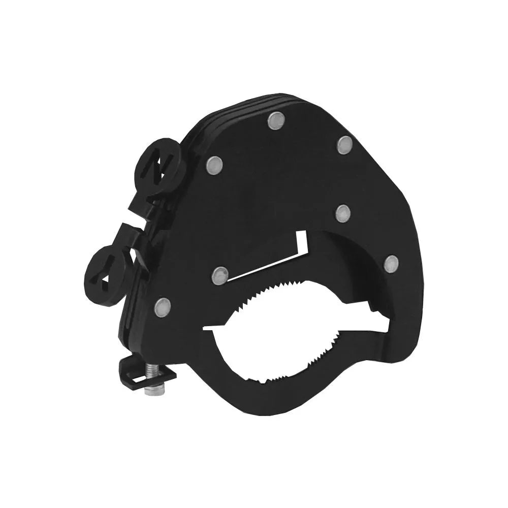 Universal motorcycle throttle lock assist in stainless steel for handlebar mount, top or bottom format