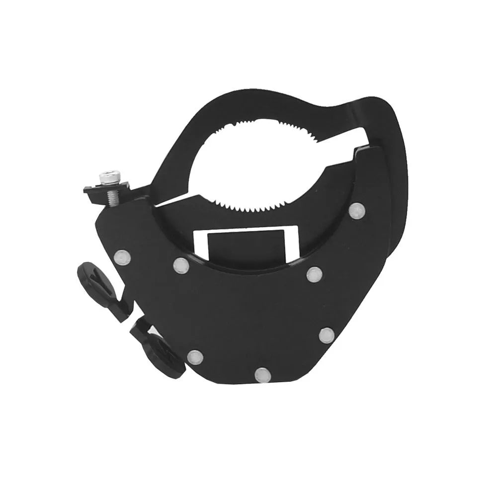 Universal motorcycle throttle lock assist in stainless steel for handlebar mount, top or bottom format