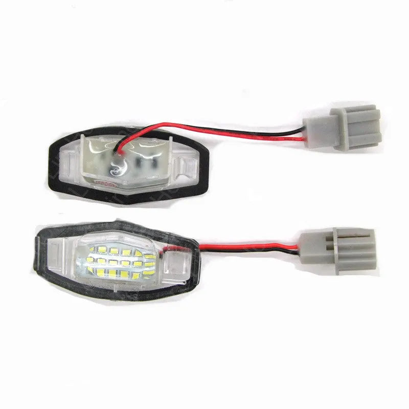 White 12V 2.8W LED license plate light for Honda Civic with plastic housing and cool white illumination