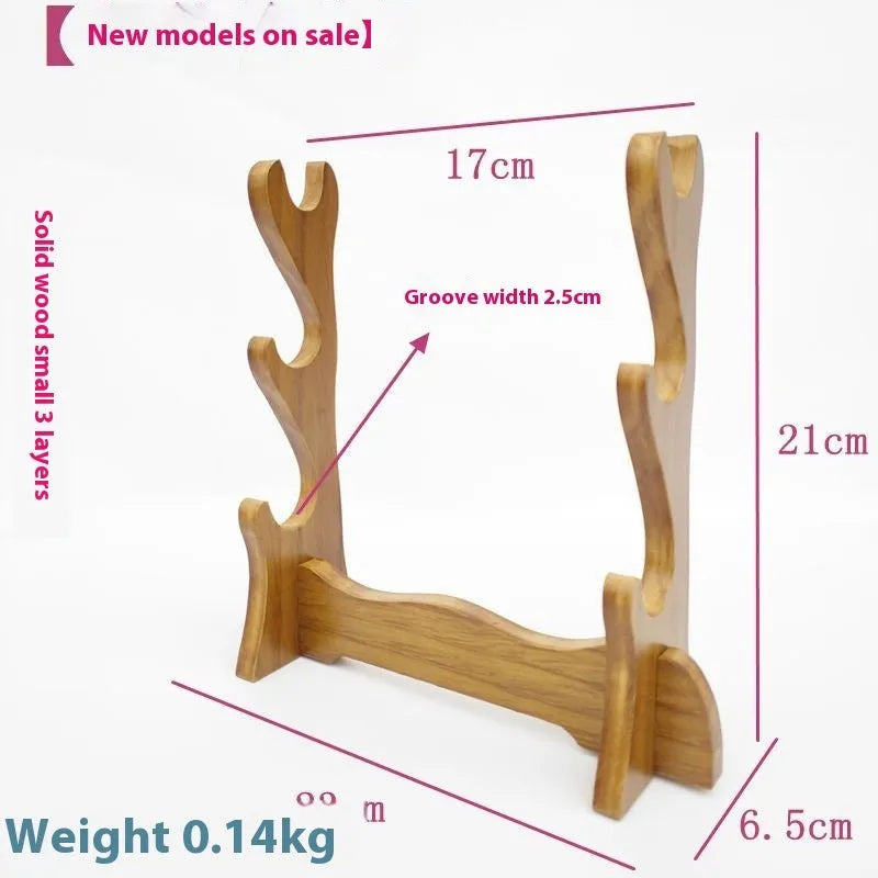 Chinese style solid wood multi layer bracket shelf with choice of 1 to 4 tiers.