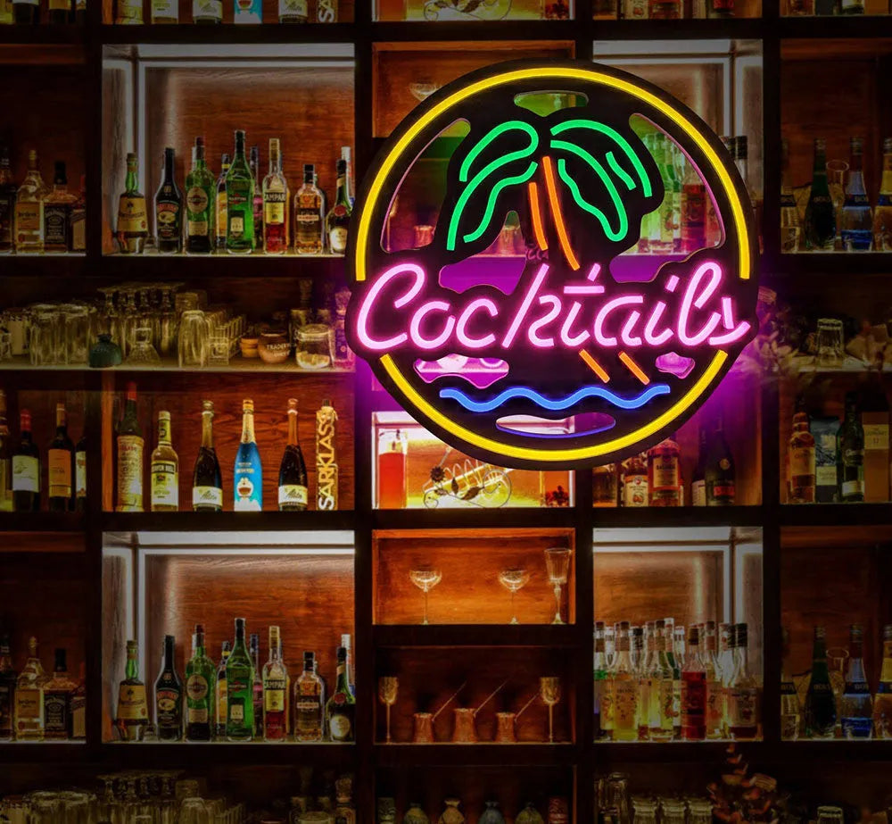 LED coffee neon billboard with PVC shell and mixed colour lighting