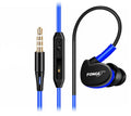 Ear-hook wired headset with microphone and 3.5mm plug, available in multiple colours