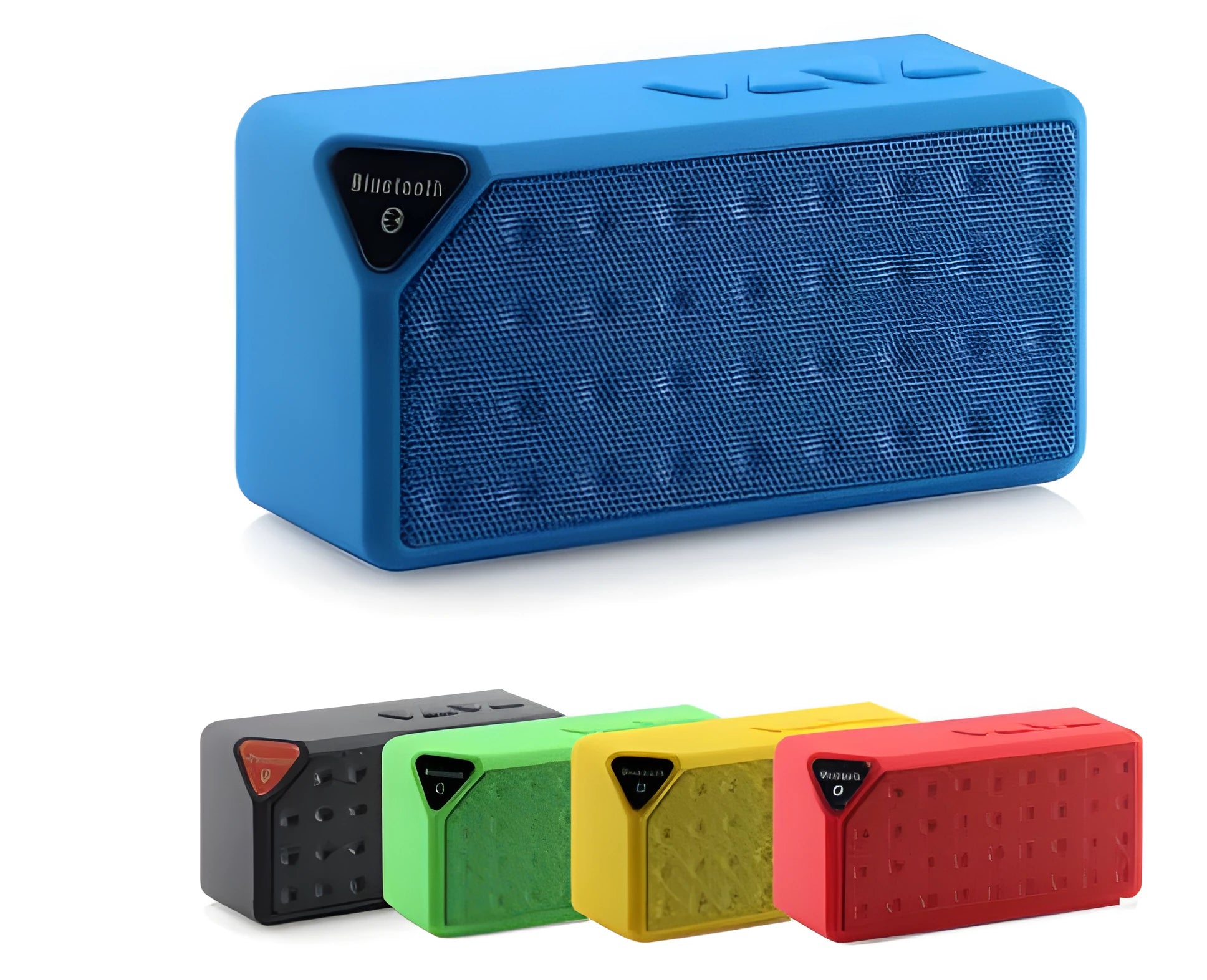 Cannon X3 mini cube Bluetooth speaker in five colour options showing compact portable design