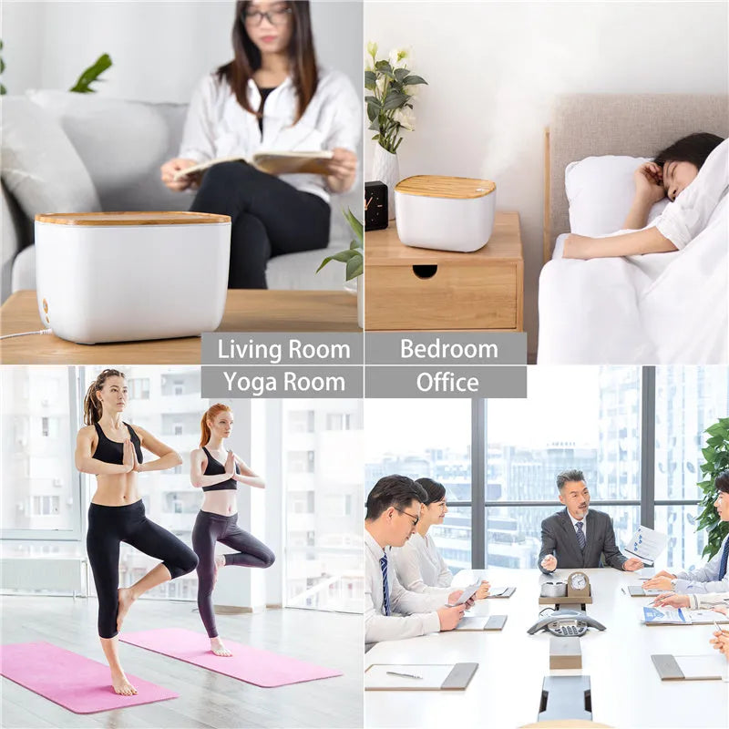 GX-22K compact white household atomizer humidifier with aromatherapy diffuser and night light functions.