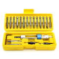 Half Time Drill driver kit with swivel head, magnetic bit holder, and set of Phillips and flathead tool bits