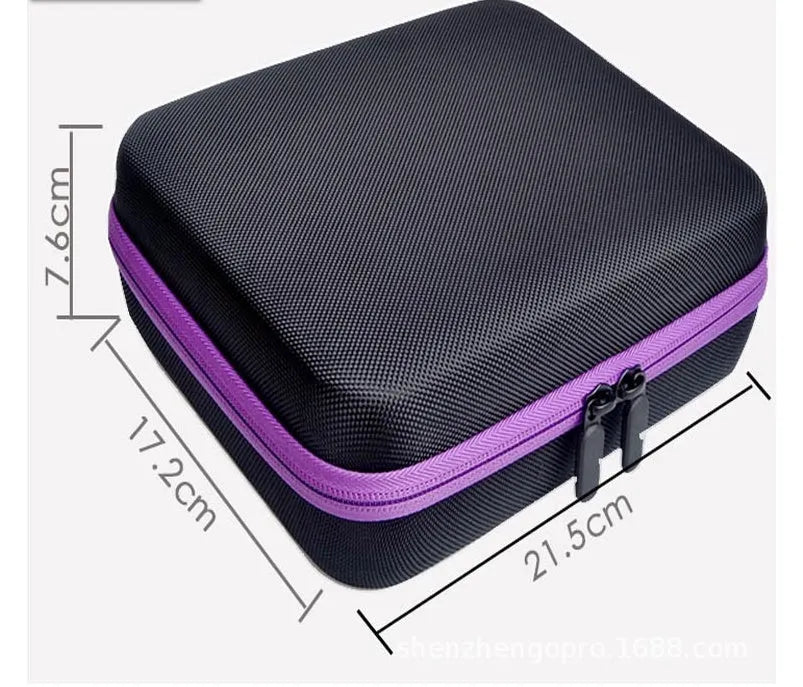 EVA essential oil storage bag with 30 compartments in cube design, wall-mounted organiser