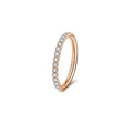 Stainless steel seamless nose ring showing round shape in one of eight colour finishes.