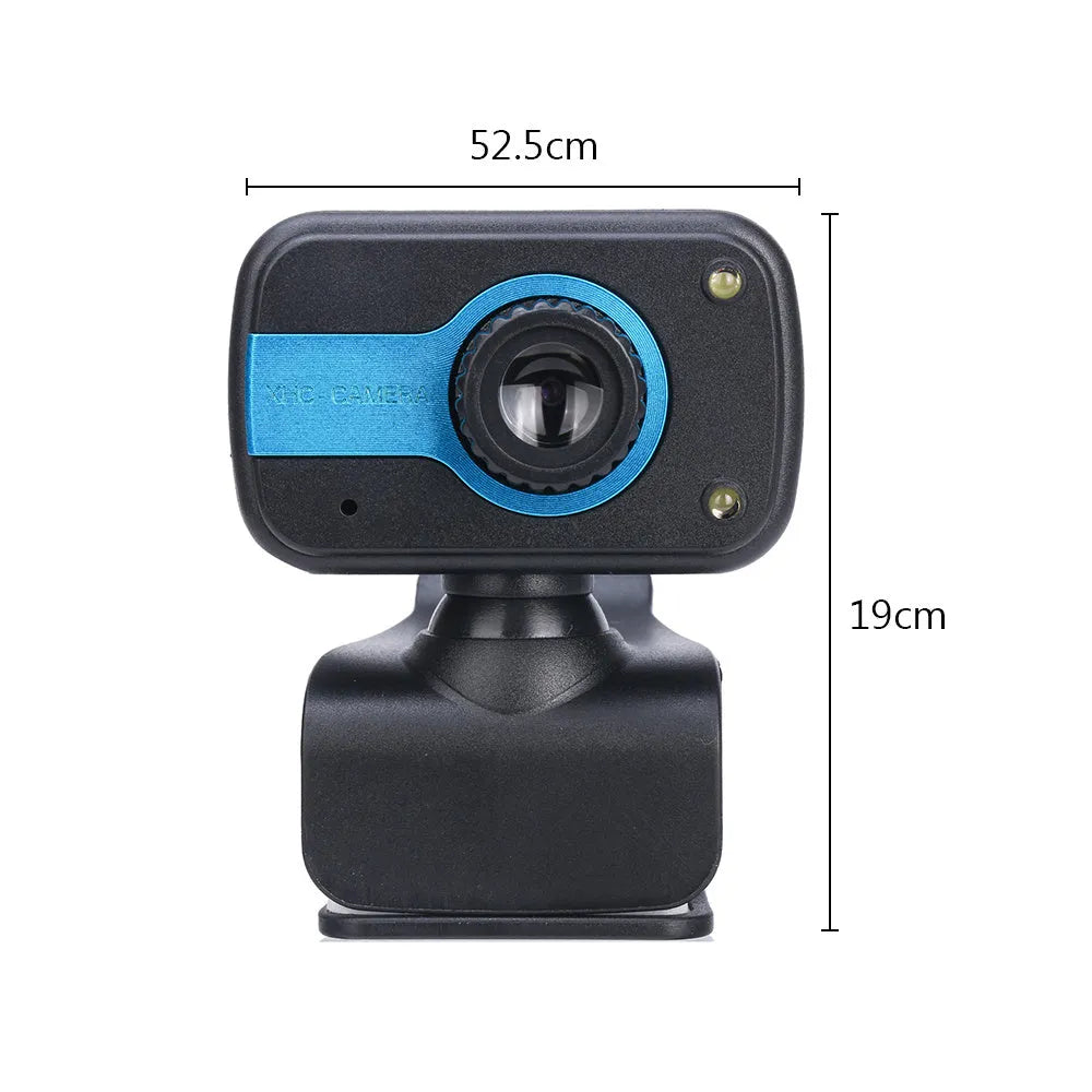 Mini driverless video camera with 12MP HD sensor, 360 degree rotation, and manual focus in blue