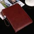 Tablet protection cover flip case in imitation leather with microfiber lining and sleep function, available in multiple colours for iPad models.