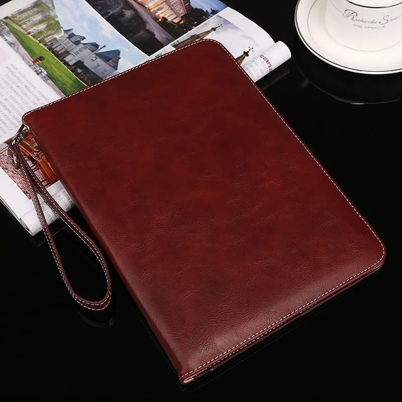 Tablet protection cover flip case in imitation leather with microfiber lining and sleep function, available in multiple colours for iPad models.