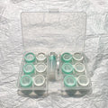 Portable rectangular contact lens case with high frequency vibration cleaner for women, available in multiple colours