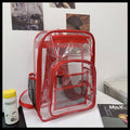 PVC transparent waterproof backpack in unisex size 30x16x44cm with thin inner bag